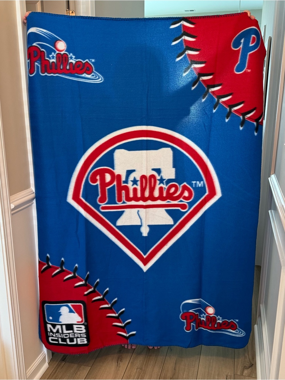 Philadelphia Phillies Blue & Red Fleece blanket